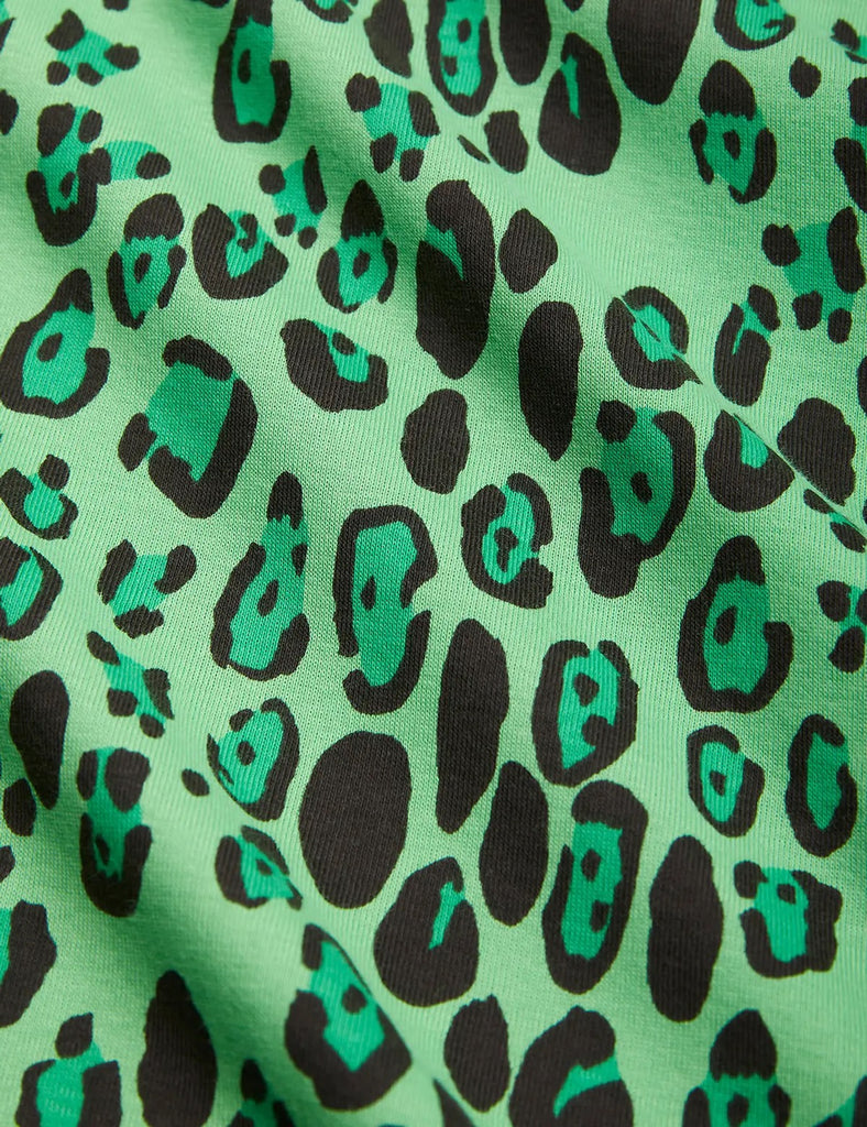 Leopard Long Sleeve Body (Green) by Mini Rodini