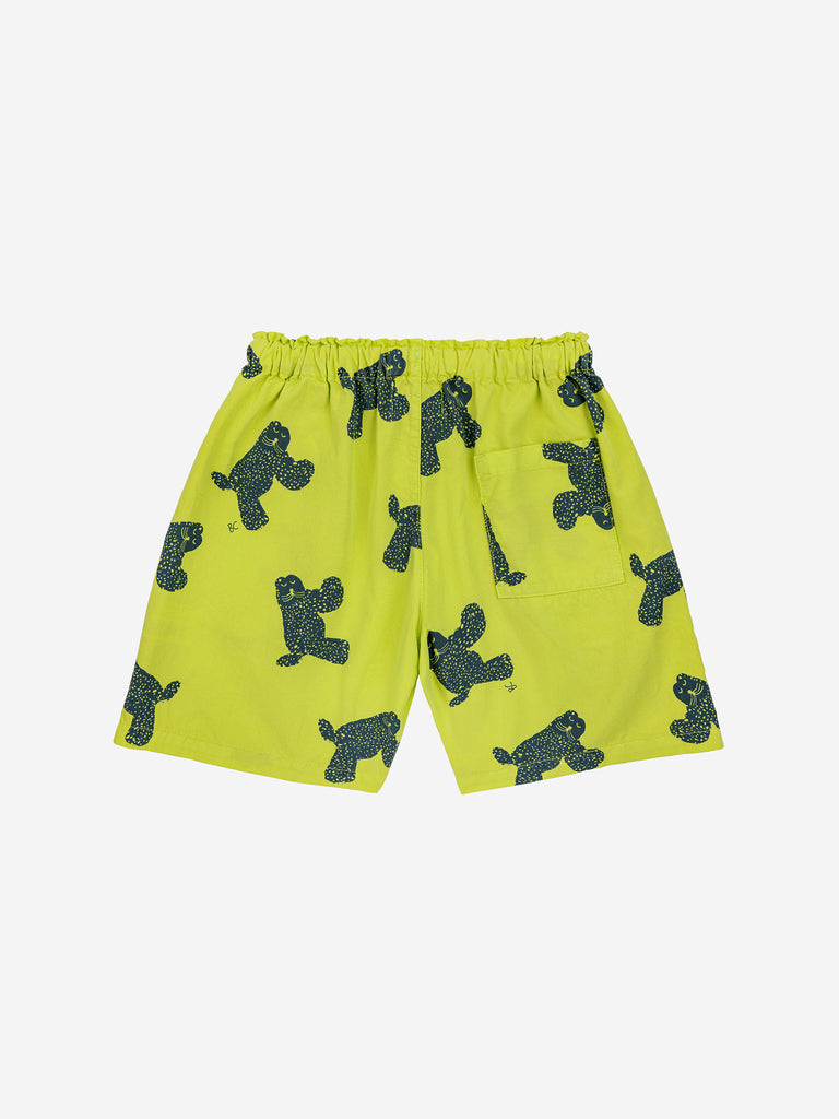 Big Cat Woven Bermuda Shorts (Kids) by Bobo Choses