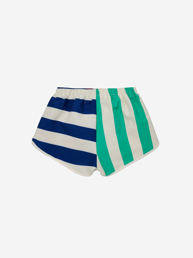 Multicolor Stripes Swim Shorts (Kids) by Bobo Choses