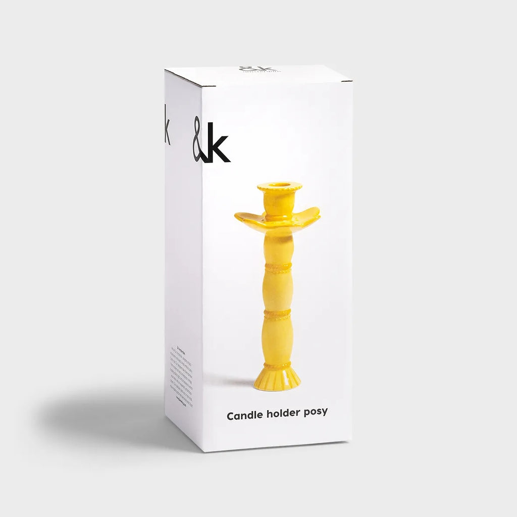 Posy Candle Holder (Yellow) by Yo Home