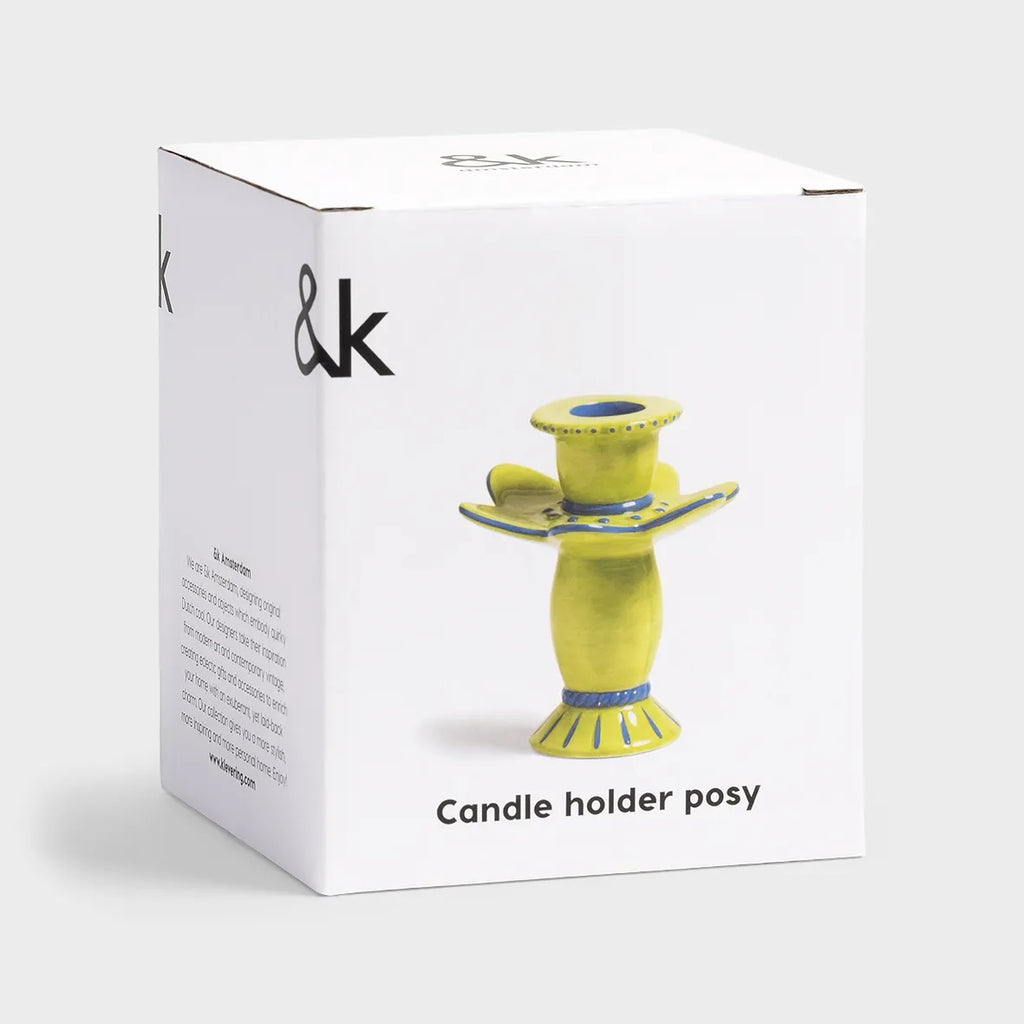 Posy Candle Holder (Green) by Yo Home