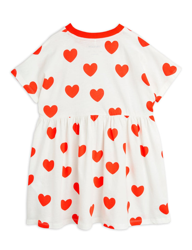 Hearts Dress (Red) by Mini Rodini