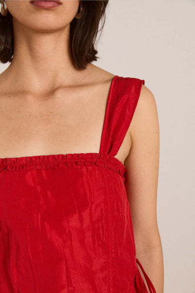 Elina Midi Dress (Red Tafetta) | The Yo Store | Portland, OR
