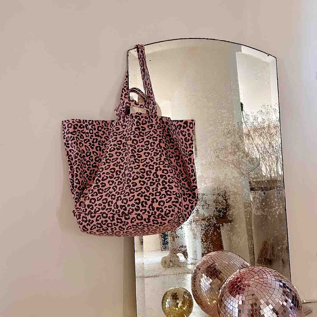 Elisa Leopard Tote Bag (Strawberry) by Rose in April