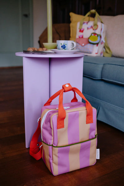 imperial motion stripe mini backpack Small Backpack (Rosebay + Apple Grub Stripes) | The Yo Store