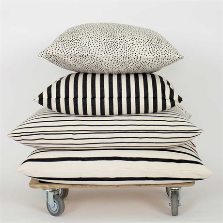Medium Rectangle Cushion Cover (Juana Black/White) by A World Of Craft