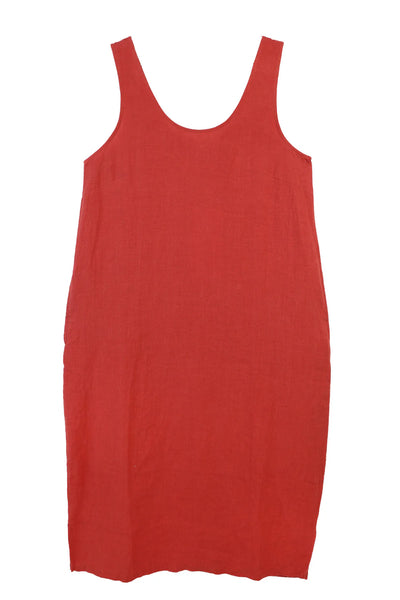 shift red dress Basic Linen Shift Dress (Paprika) | The Yo Store