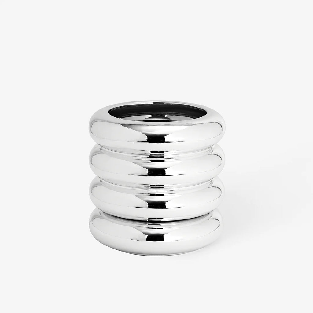 Tall Stacking Planter (Chrome) by Areaware