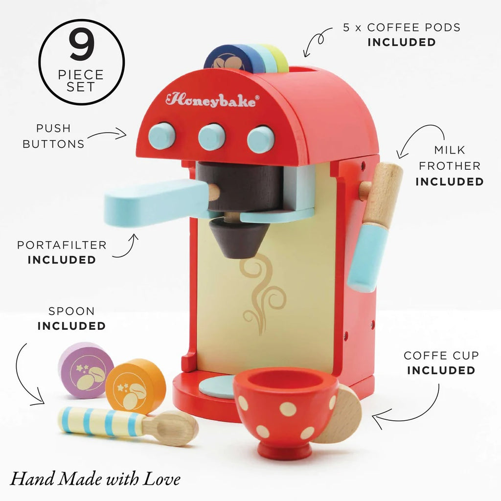 Wooden Toy Coffee Machine by Le Toy Van
