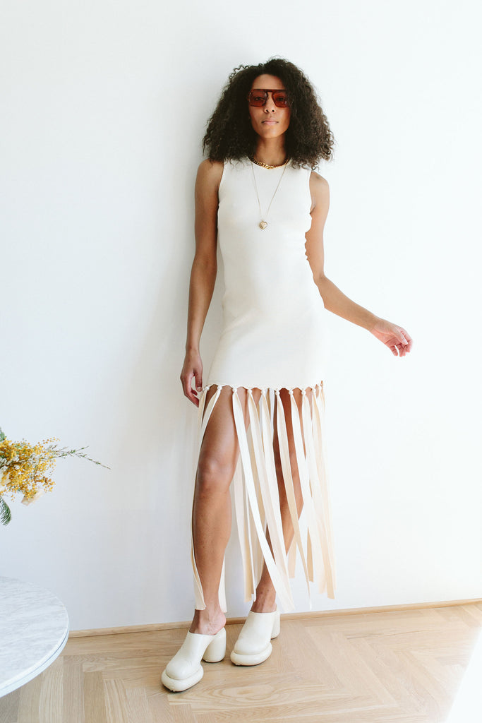 Eclisse Sleeveless Dress (Ivory) by Simon Miller