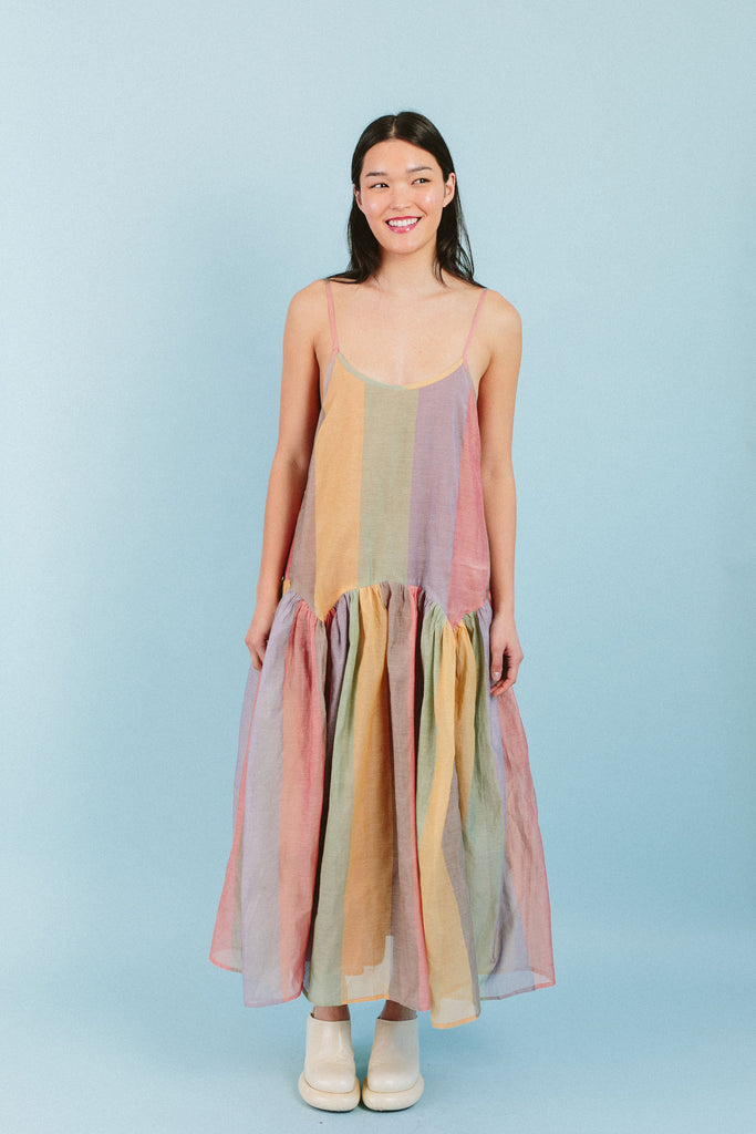 Leila Dress (Pastel Stripes) by Rujuta Sheth