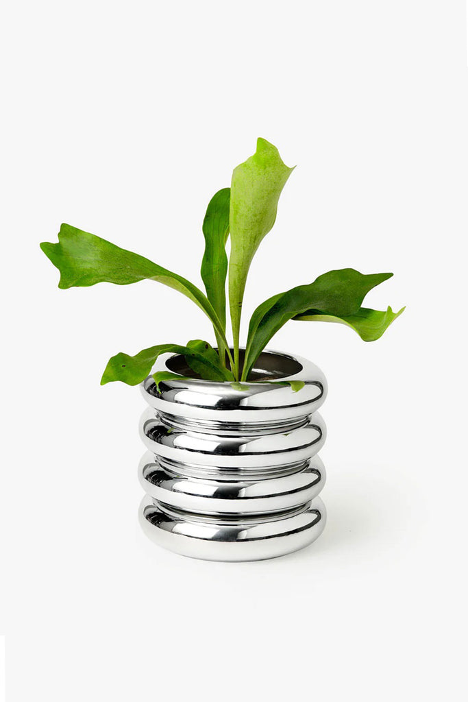 Tall Stacking Planter (Chrome) by Areaware