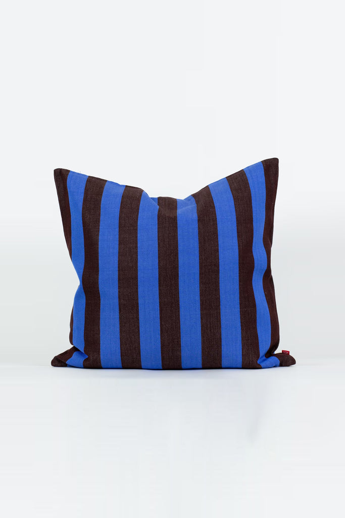 Square Cushion Cover (Emanuela - Brown/Blue) by A World Of Craft