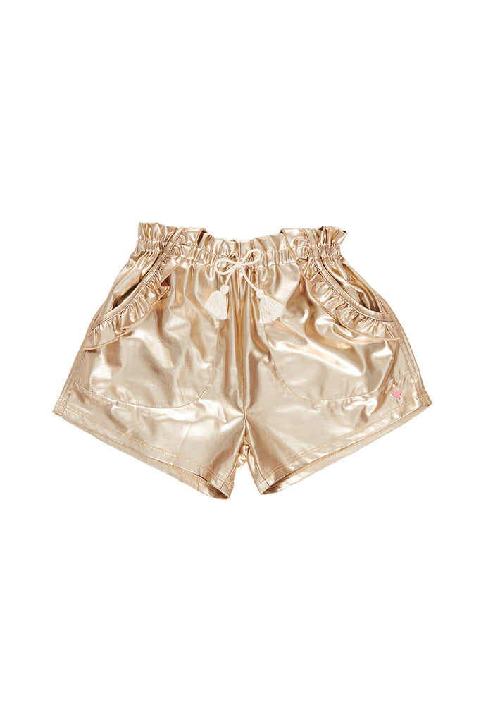 Lame Theodore Shorts (Gold) by Pink Chicken