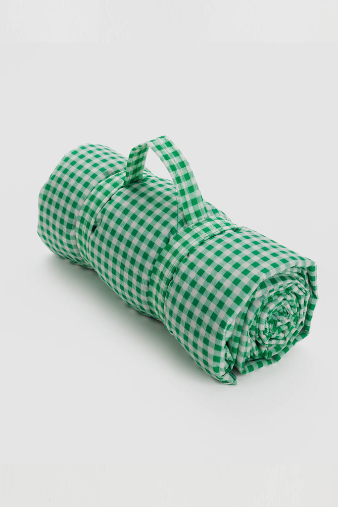 Puffy Picnic Blanket (Green Gingham) by Baggu