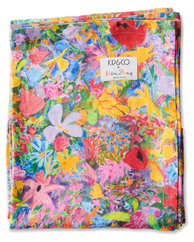 Ken Done Linen Tablecloth (Butterfly Dreams) by Kip & Co