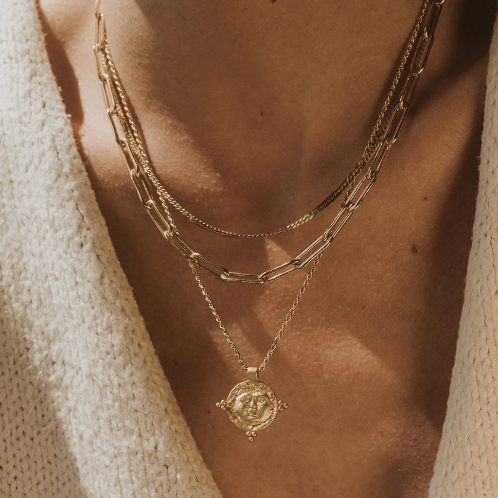 Ashlee Herringbone Chain Necklace by Mod + Jo