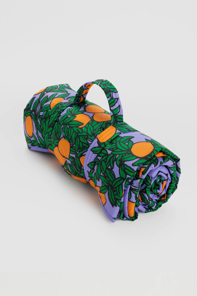 Puffy Picnic Blanket (Orange Tree Periwinkle) by Baggu