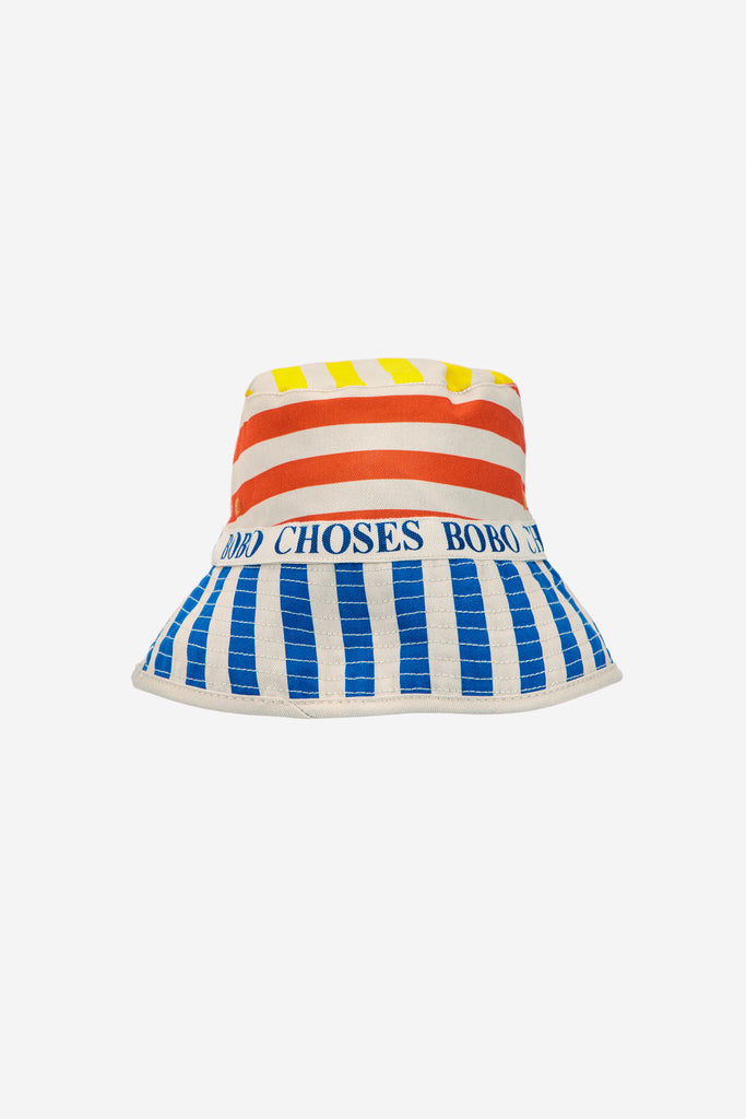 Multicolor Stripes Reversible Hat (Kids) by Bobo Choses