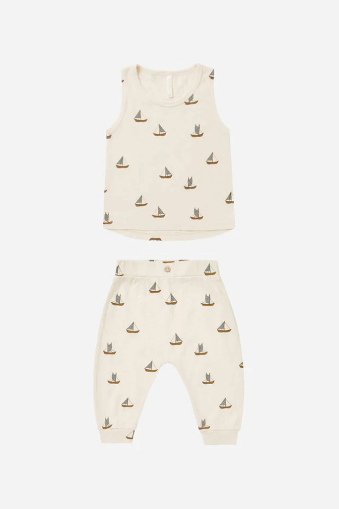 Tank + Slouch Pant Set (Sailboats) by Rylee + Cru