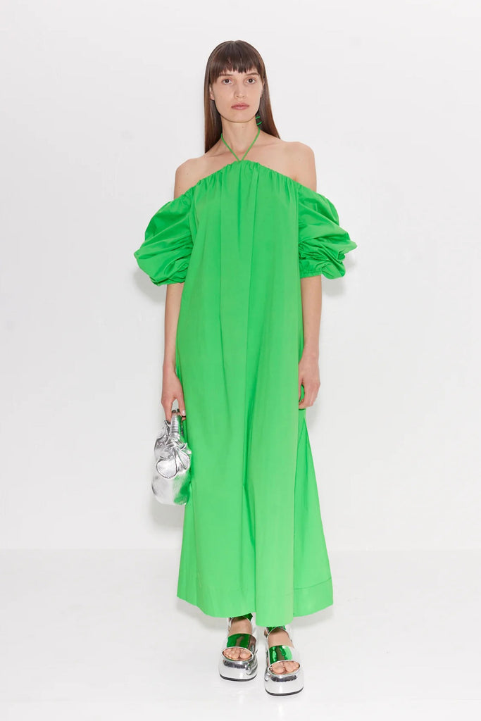 Oleander Poplin Dress (Gummy Green) by Simon Miller
