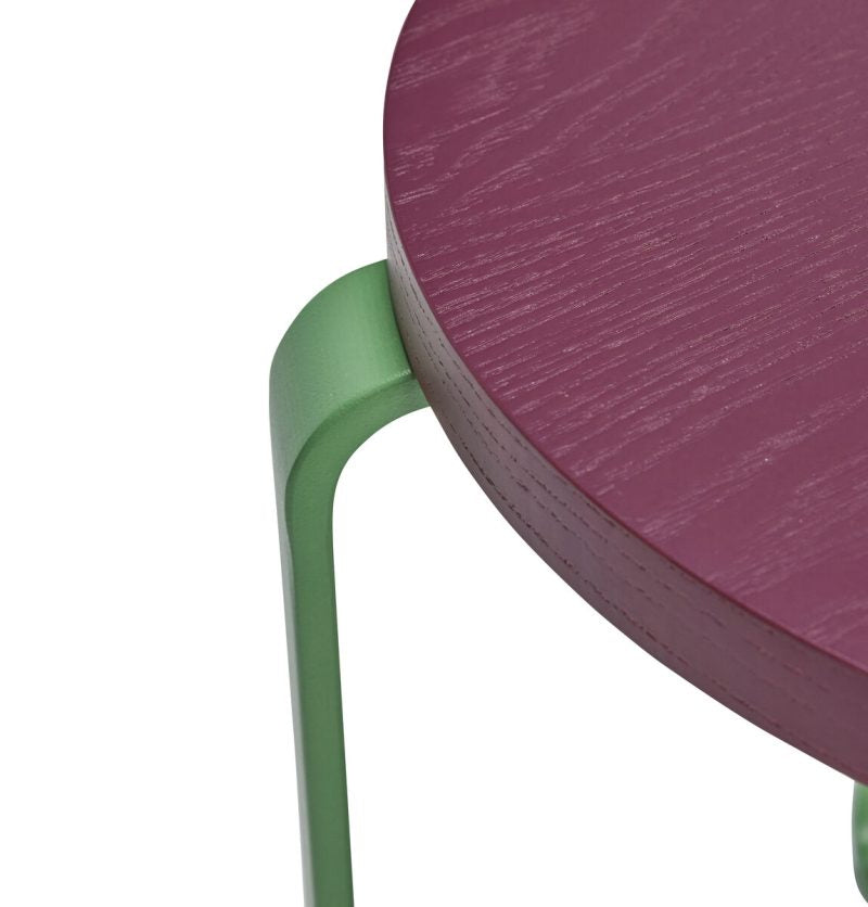 *PICK-UP ONLY* Smile Stool (Burgundy/Green) by Yo Home