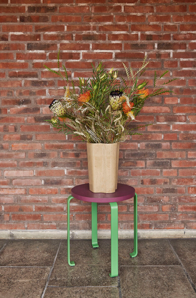 *PICK-UP ONLY* Smile Stool (Burgundy/Green) by Yo Home