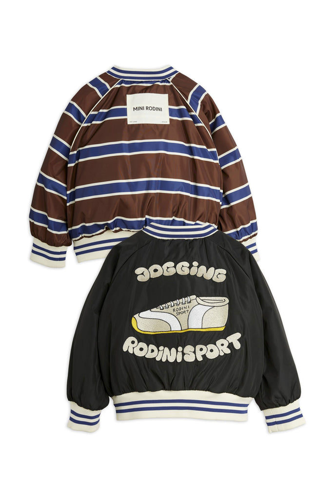 Stripe Reversible Baseball Jacket by Mini Rodini