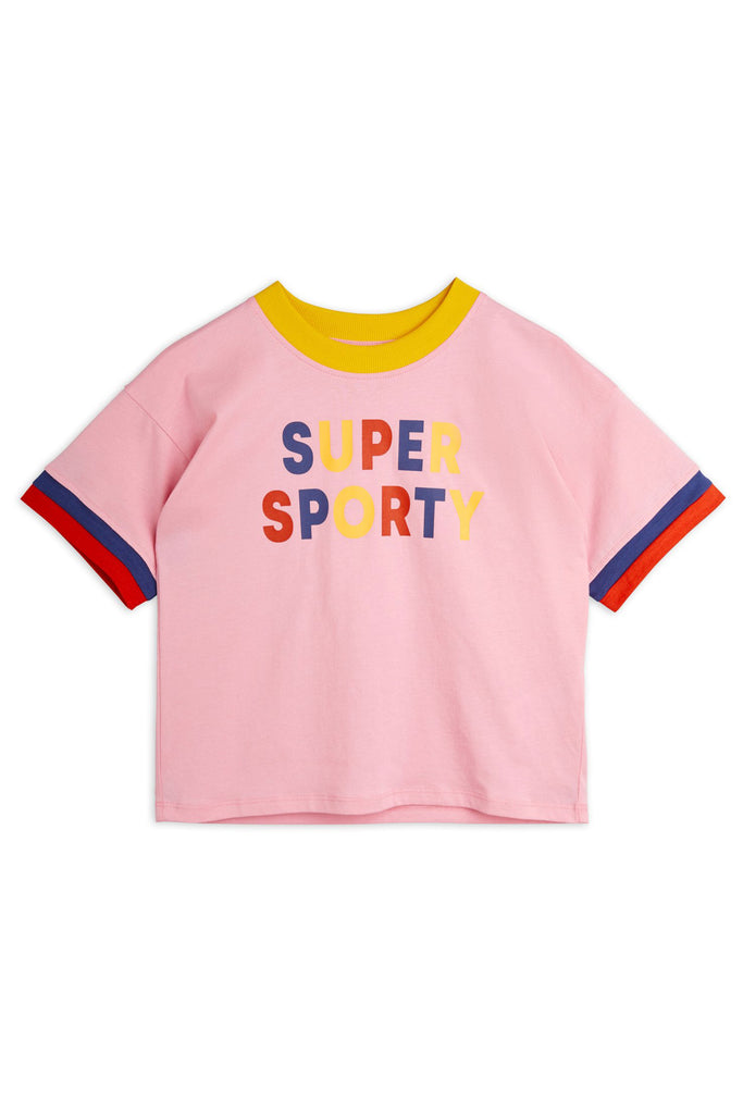 Super Sporty Tee (Pink) by Mini Rodini