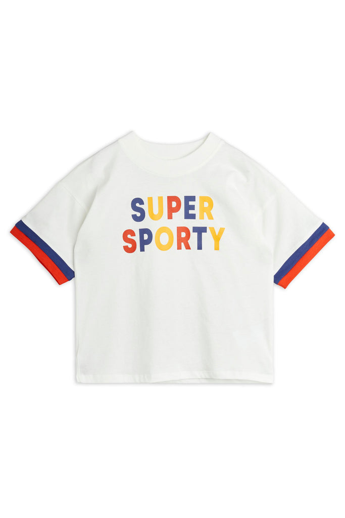 Super Sporty Tee (White) by Mini Rodini