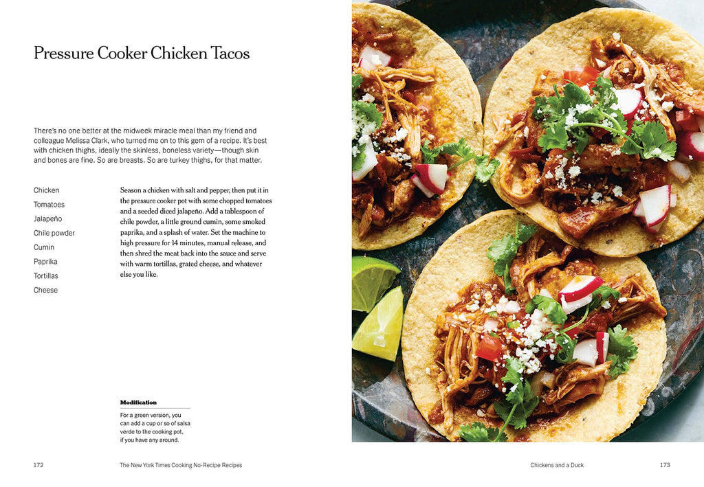 THE NEW YORK TIMES : NO-RECIPE RECIPES by Cookbook