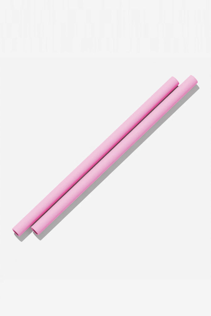 Silicone Straws 2 Pack (Bubblegum) by Bink