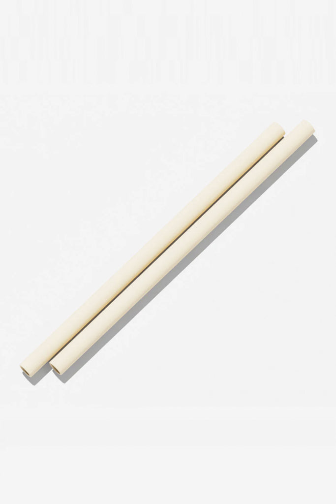 Silicone Straws 2 Pack (Cream) by Bink