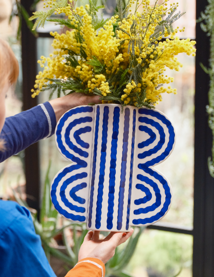 Large Butterfly Vase (Blue) by Wrap