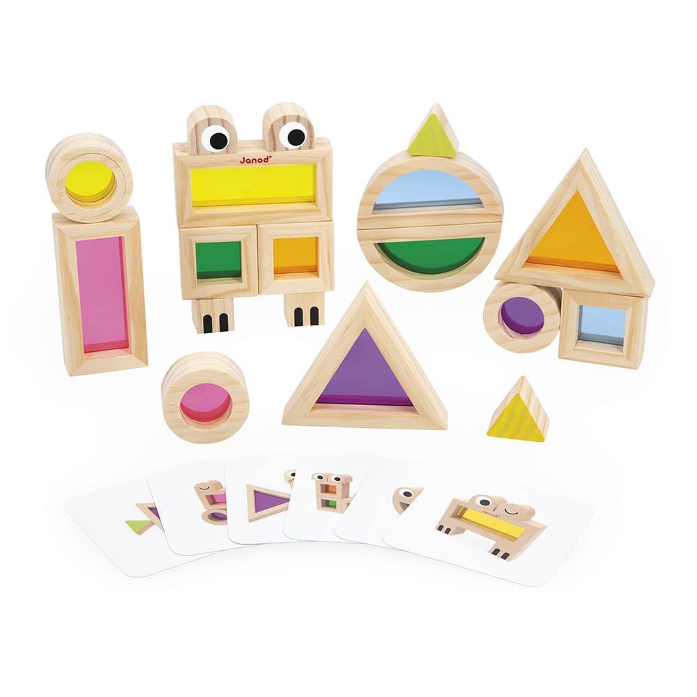 Sensory Translucent Stacking Blocks by Janod