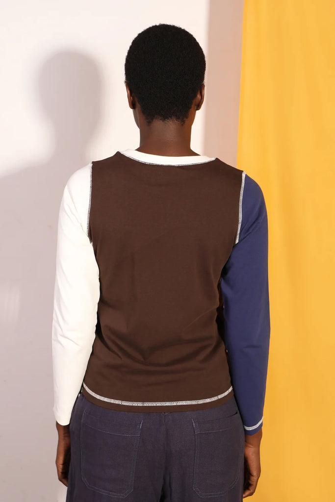 Luca Top (Chocolate Patchwork) by L.F. Markey