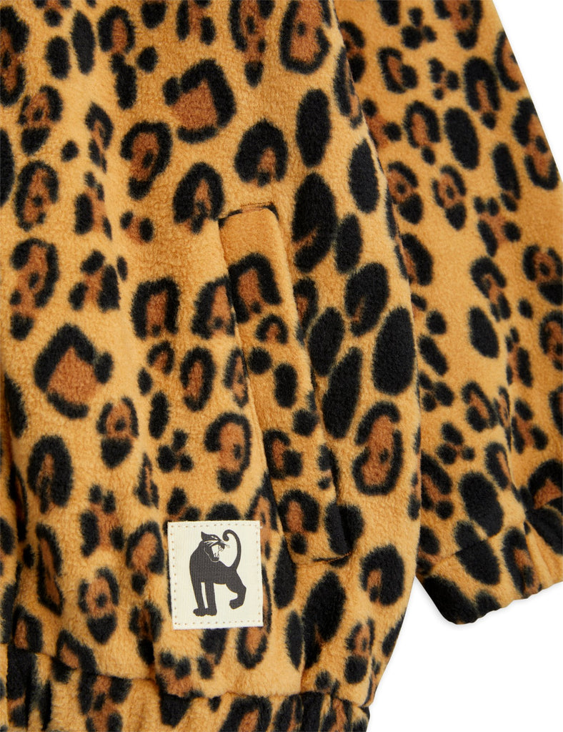 Leopard Fleece Jacket by Mini Rodini