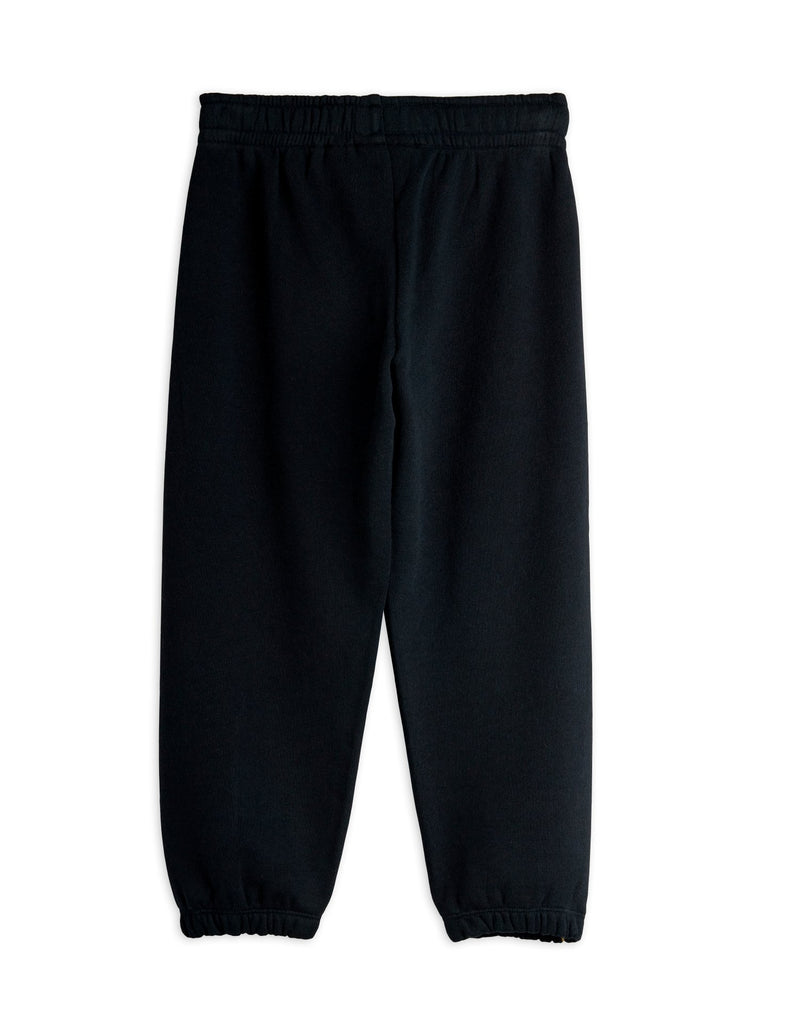 Plain Piping Sweatpants (Black) by Mini Rodini
