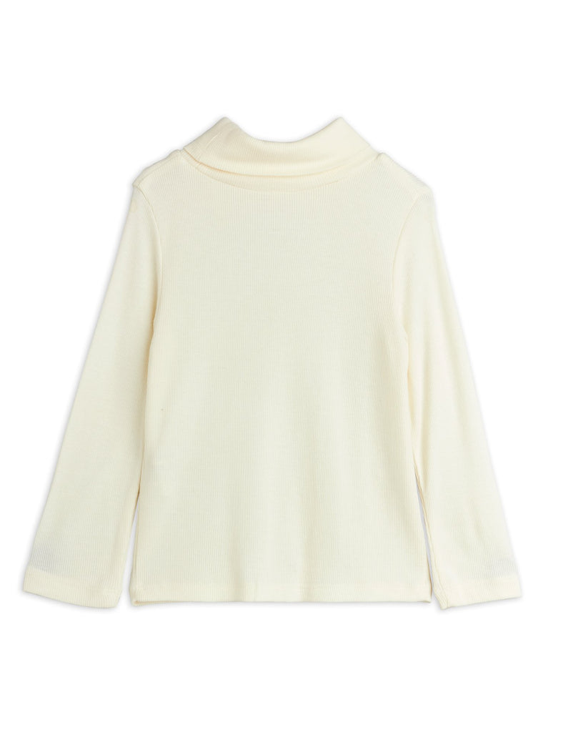 Modal Rib Turtleneck (Off-White) by Mini Rodini