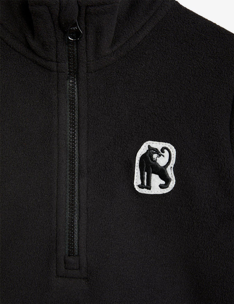 Microfleece Zip Jacket (Black) by Mini Rodini
