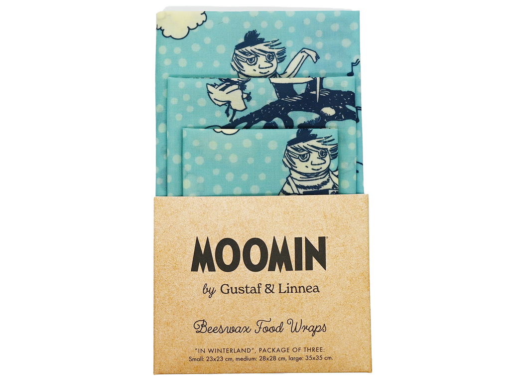 3-Piece Moomin Beeswax Cloth (In Winterland) by Gustaf och Linnea