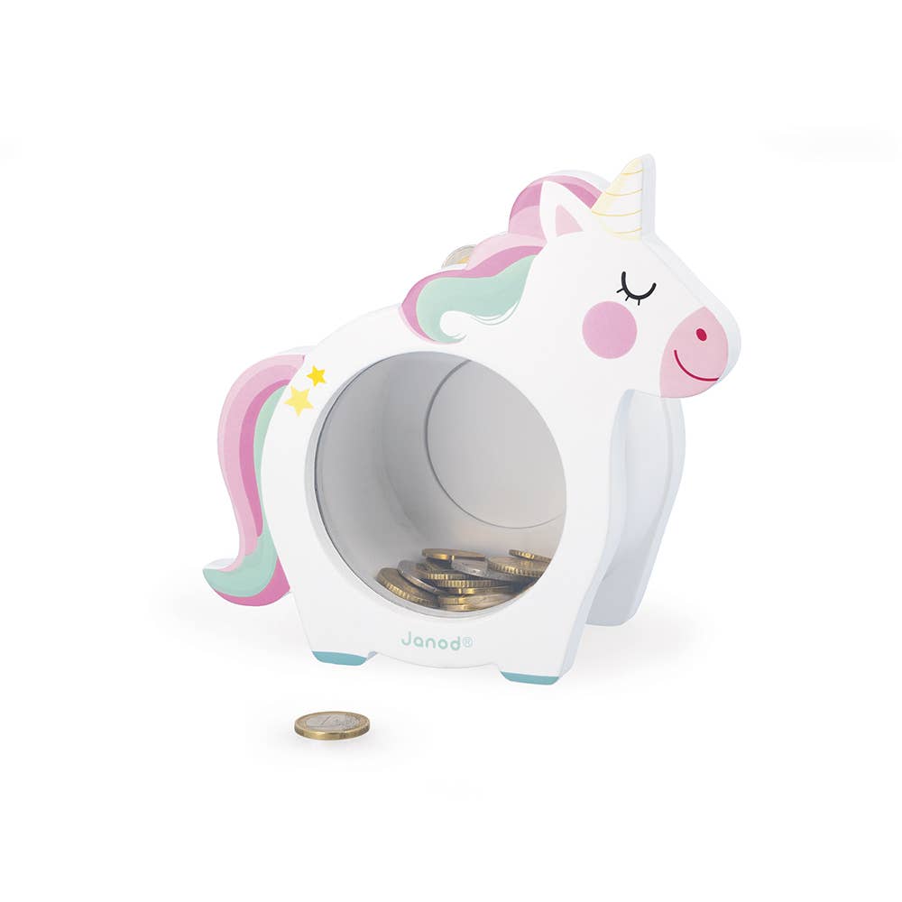 Unicorn Piggy Bank by Janod