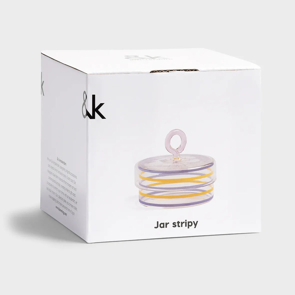 Stripy Jar (Pink) by Yo Home