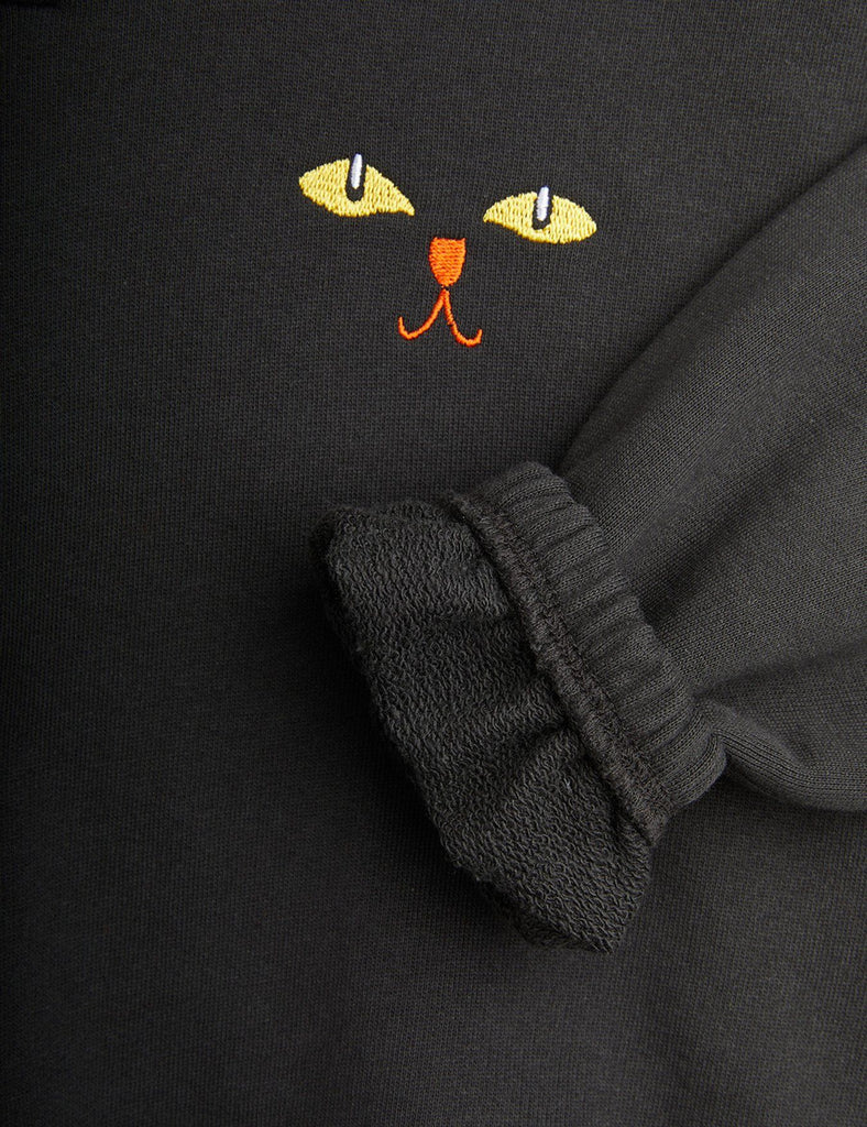 Cat Ears Hoodie (Black) by Mini Rodini