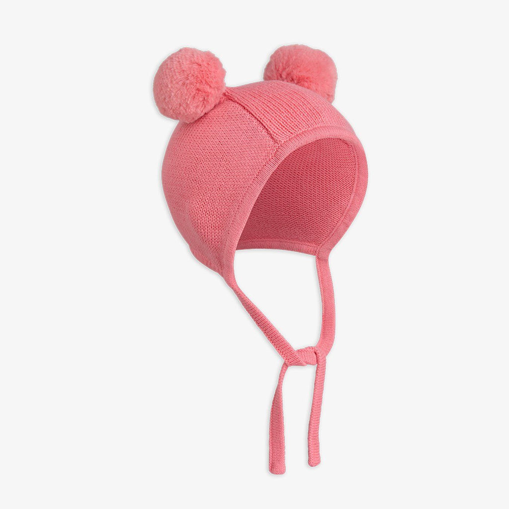 Fine Knit Baby Hat (Pink) by Mini Rodini