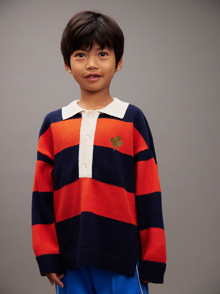 Clover Knitted Rugby Sweater by Mini Rodini