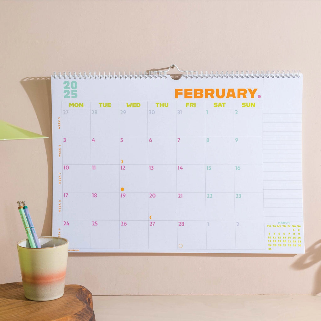 2025 Large Calendar (Color Pop) by Good Tuesday