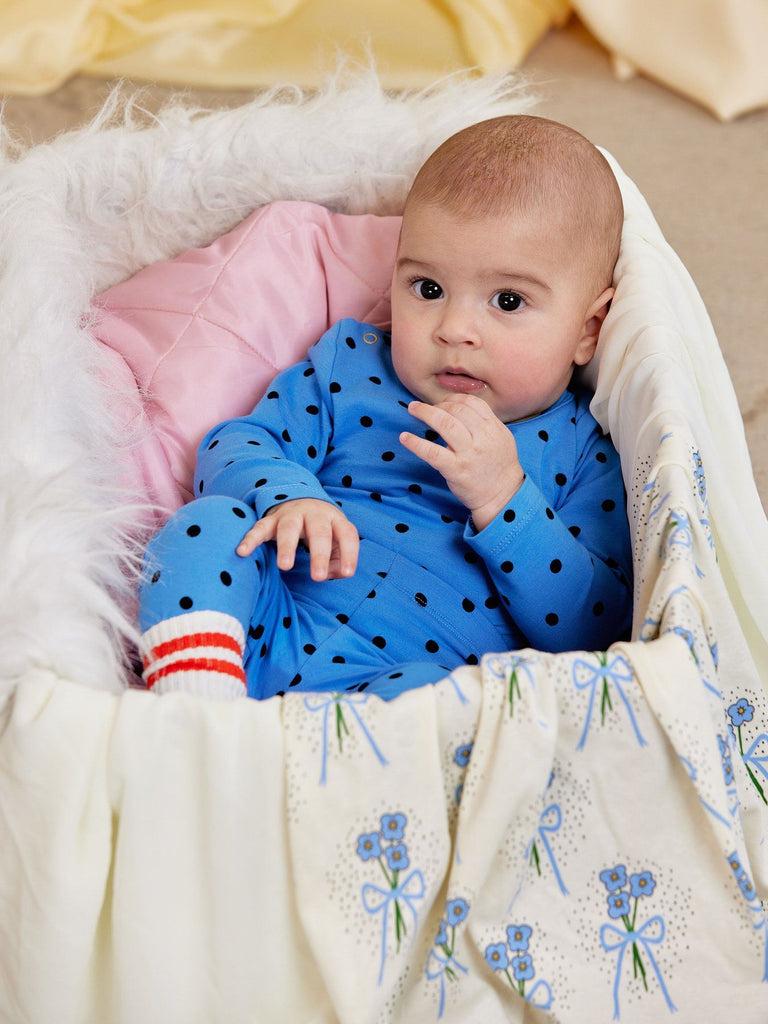 Polka Dots Baby Set (Blue) by Mini Rodini