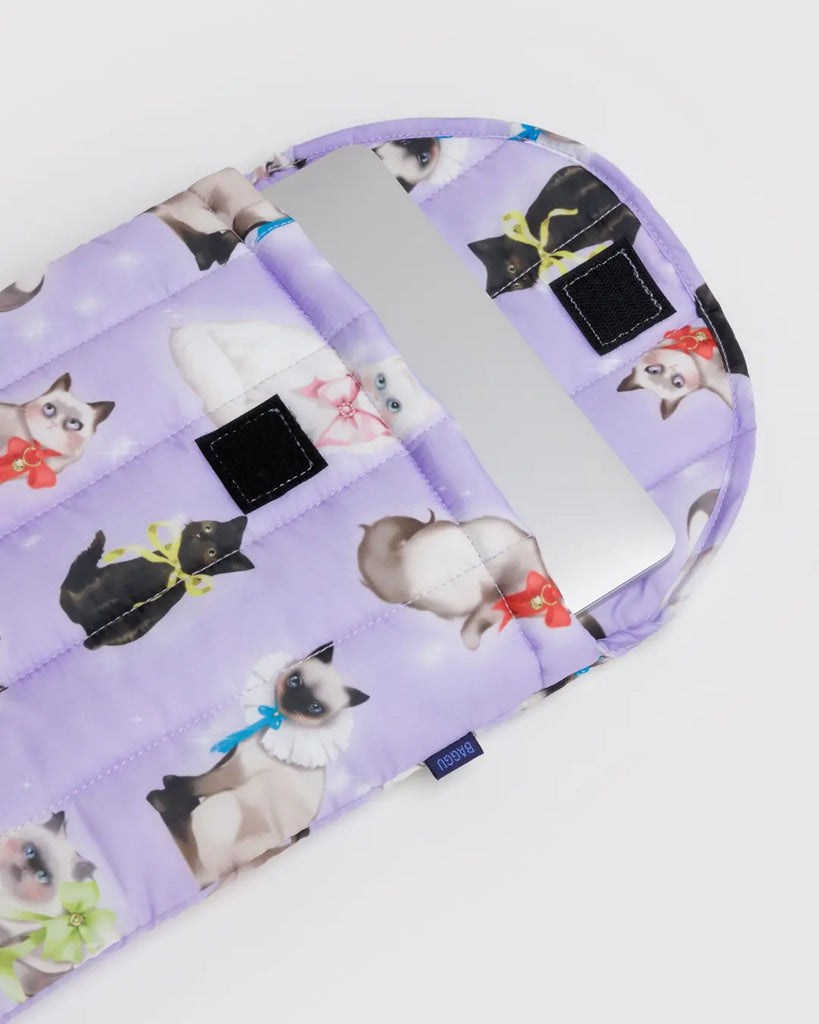 Puffy Laptop Sleeve (Fancy Cats) by Baggu