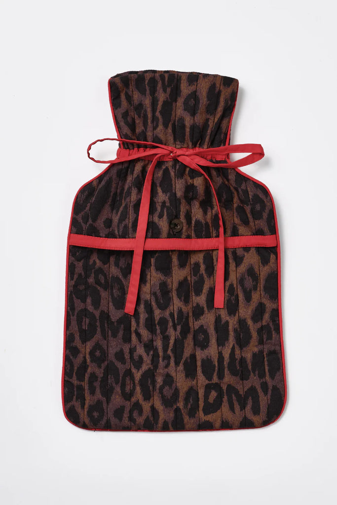 Hot Water Bottle Cover (Leopard Patchwork) by Damson Madder